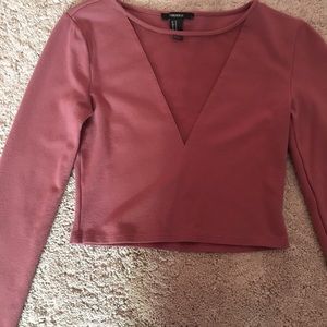 Long sleeve crop top